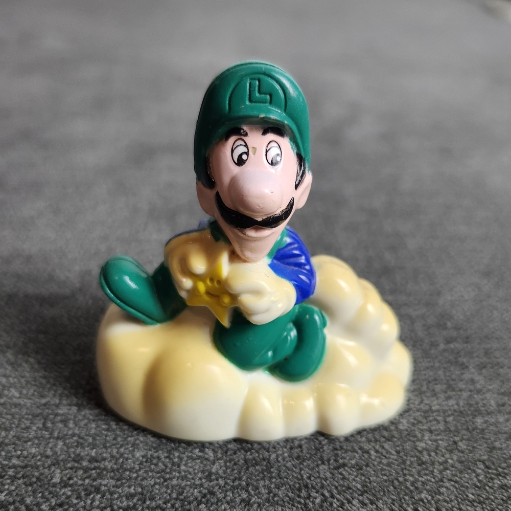 Vintage 1989 McDonalds Happy Meal Toys Nintendo Super Mario Bros. Luigi